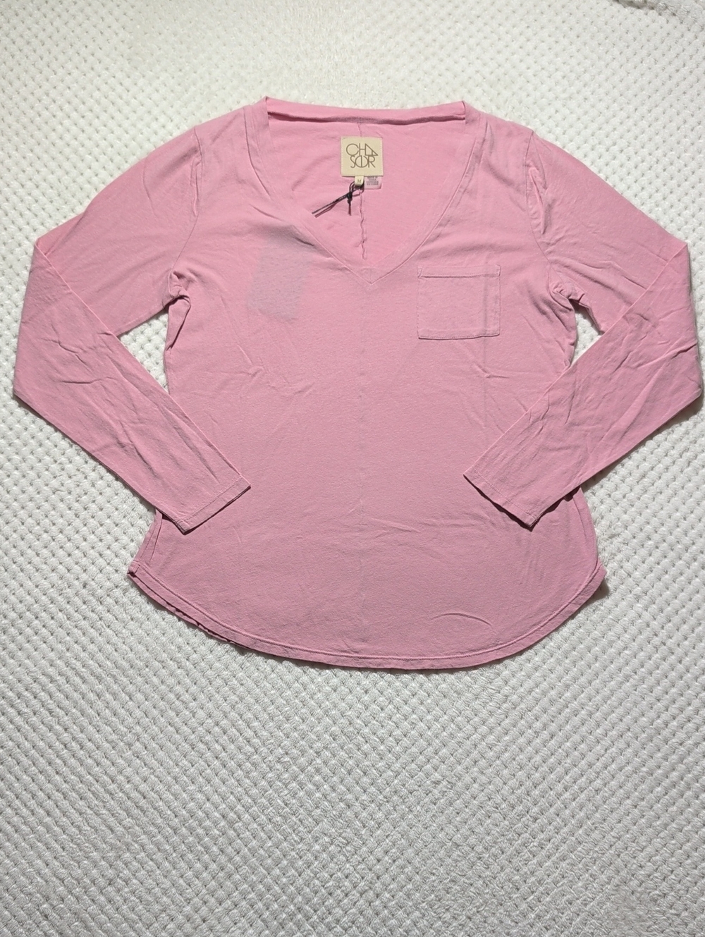 Chaser Long Sleeve V-Neck Pocket Tee Shirt